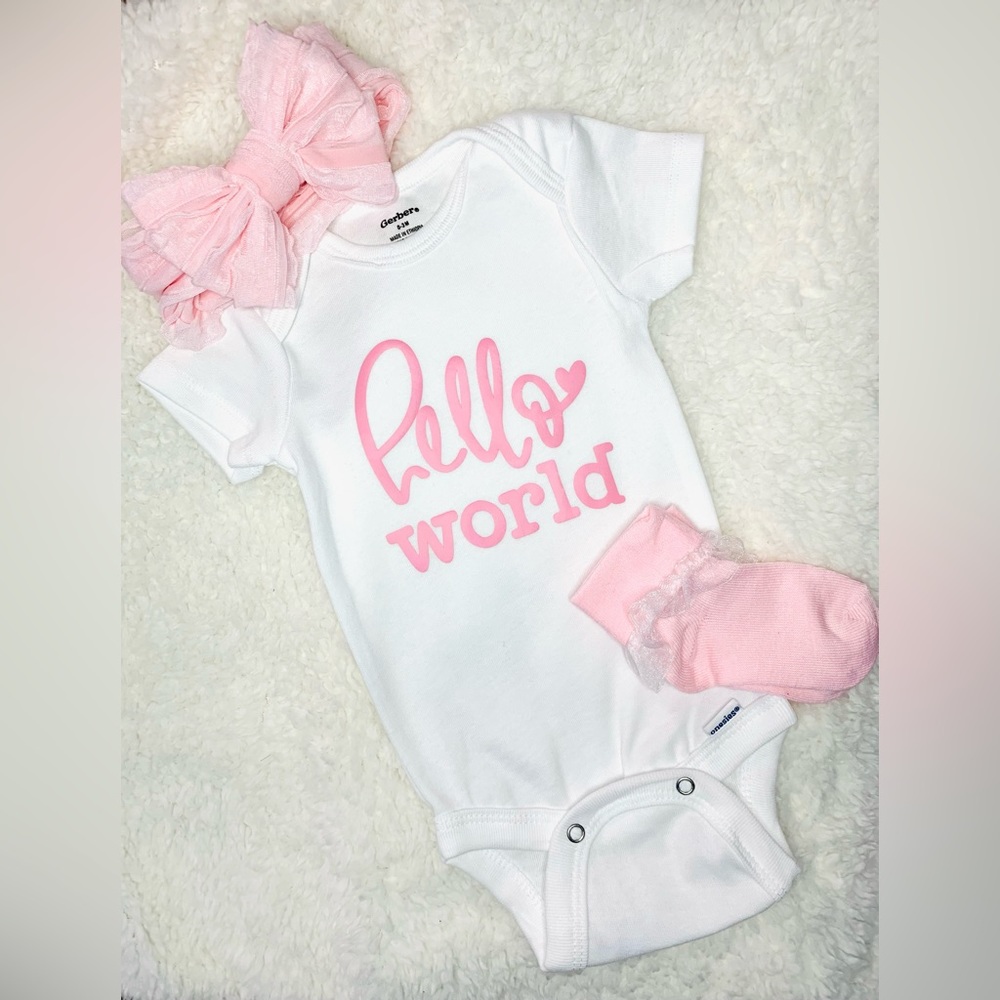 💕Custom Onesie / Hello World